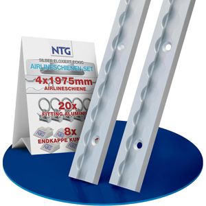 Airlineschiene NTG Standard, Set, zum Schrauben, 4 Stück