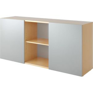 Sideboard Hammerbacher 1780, aus Holz, silber / ahorn