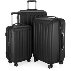 Koffer Hauptstadtkoffer Spree, erweiterbar, schwarz, 3-teilig