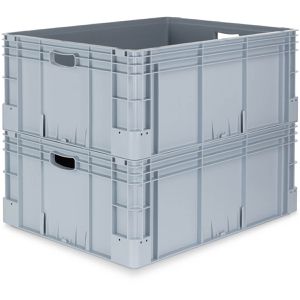Produktbild für Eurobox Alpha-Paletten Silverline, grau, 132 Liter