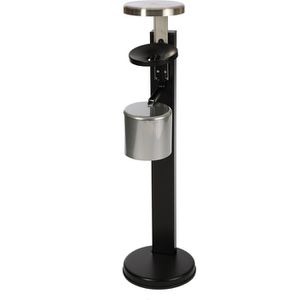 Produktbild für Aschenbecher TKG Rondo Senior, silber, Outdoor, mit Dach
