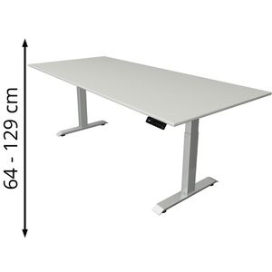 Produktbild für Schreibtisch Kerkmann Move 4, lichtgrau / silber