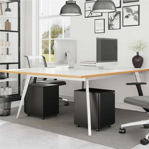 Produktbild für Rollcontainer Songmics OFC63BK, aus Metall, schwarz
