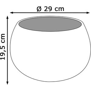 Produktbild für Übertopf Prosperplast Beton Bowl, grau, Ø 29 x 20 cm