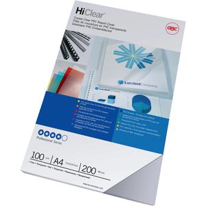 Produktbild für Bindefolien GBC HiClear, klar-transparent, 200 mic