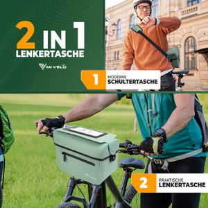 Produktbild für Fahrrad-Lenkertasche Mivelo Bob, minzgrün, 7 Liter