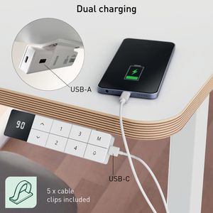 Produktbild für Schreibtisch Leitz Ergo 67730001, weiß / weiß