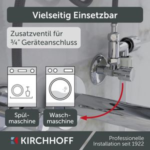 Produktbild für Gerätezusatzventil Kirchhoff 986294148, verchromt