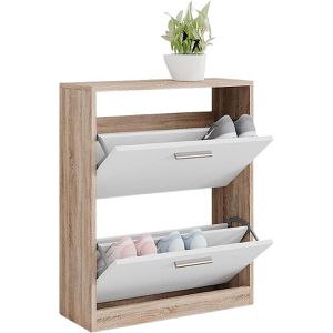 Schuhschrank Vicco Gizmo, sonoma eiche / weiß