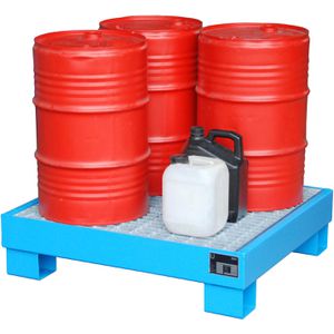 Produktbild für Auffangwanne BAUER AW 60-2/M, blau, aus Stahl