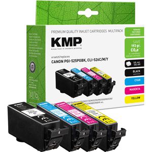 Produktbild für Tinte KMP C81V für Canon PGI-525PGBK + CLI-526CMY, Multipack