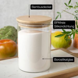 Produktbild für Vorratsglas Moritz&amp;Moritz 4420, mit Bambusdeckel