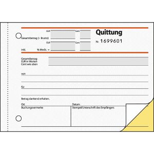 Produktbild für Quittungsblock Sigel SD122, fälschungssicher, inkl. MwSt.