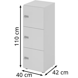 Produktbild für Schließfachschrank Hammerbacher 234L3, lichtgrau
