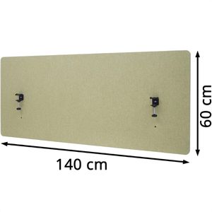 Produktbild für Tischtrennwand Mendler HWC-G75, grün