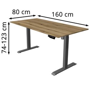 Produktbild für Schreibtisch Kerkmann Move 1, eiche / anthrazit