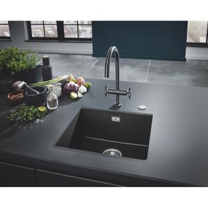 Produktbild für Spülbecken GROHE K700U Kompositspüle, Einzelbecken, schwarz