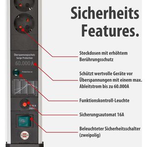 Produktbild für Steckdosenleiste Brennenstuhl Premium Protect, 5m