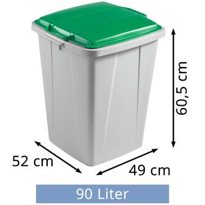 Produktbild für Mülleimer Durable Durabin VEH2012032, grau/grün