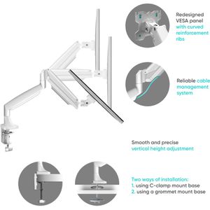 Produktbild für Monitorhalterung Onkron G200-W, VESA 75x75 &amp; 100x100 mm