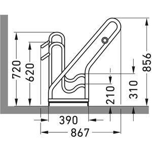 Produktbild für Fahrradständer WSM 4502, Bodenmontage / freistehend