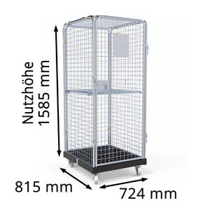 Produktbild für Rollbehälter HMH Basic Tür &amp; Boden Nutzhöhe 1585mm