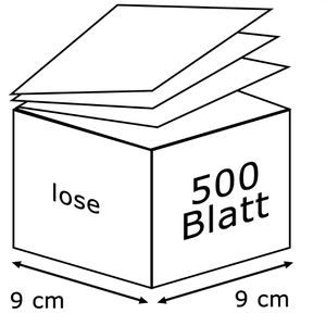 Produktbild für Zettelklotz D.RECT 110196, lose
