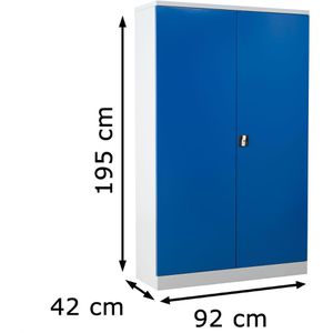 Produktbild für Werkzeugschrank G-Office FLC/NV.192, aus Metall, grau / blau