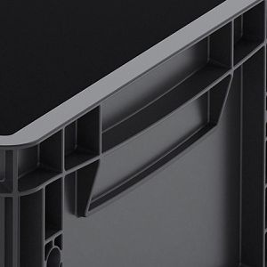 Produktbild für Eurobox AUER ESD EG 43/17 HG, schwarz, 15 Liter