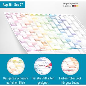 Produktbild für Plakatkalender Häfft 11164-7, Rainbow, 2026/2027