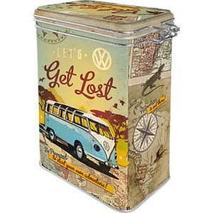 Produktbild für Kaffeedose Nostalgic-Art VW Bulli Lets Get Lost, aus Metall