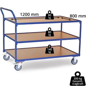 Produktbild für Tischwagen Fetra 2756, aus Metall &amp; Holz
