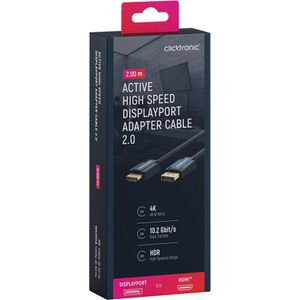 Produktbild für Displayport-Kabel Clicktronic 44924, 4K UHD, DP 1.1