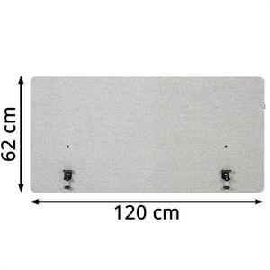 Produktbild für Tischtrennwand hJh-OFFICE 891008, hellgrau