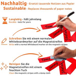 Produktbild für Magnetschilder ECENCE 22030107, rot