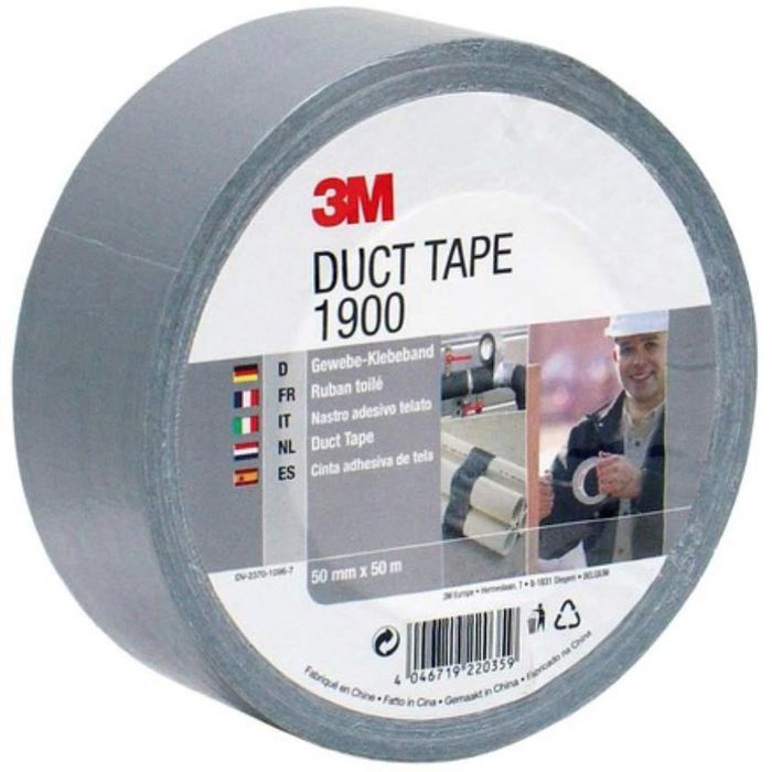 3M Gewebeband Value Duct Tape 1900, silber, 50mm x 50m