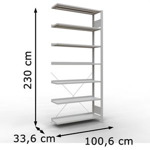 Produktbild für Anbauregal Schulte MULTIplus85, 36016, Aktenregal