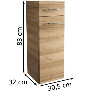 Produktbild für Bad-Hängeschrank Fackelmann Milano, 84242, matt asteiche