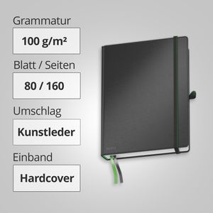 Produktbild für Notizbuch Leitz Complete 44740095, Kunstleder Hardcover
