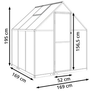 Produktbild für Gewächshaus vidaXL 4005830, 2,86 m² Fläche