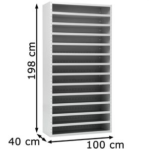 Produktbild für Werkzeugschrank G-Office Sortierregal MPSC.1940, grau
