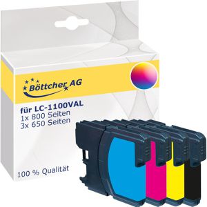Tinte Böttcher-AG für Brother LC-1100VAL Value Pack