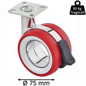 Produktbild für Möbelrolle SO-TECH 133234, mit Anschraubplatte