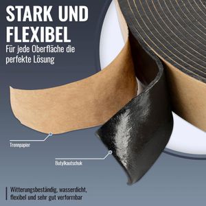 Produktbild für Dichtungsband Poppstar 1010252 doppelseitiges Butylband