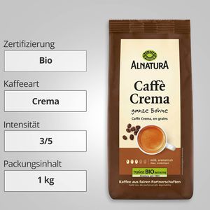 Produktbild für Kaffee Alnatura Cafe Crema, BIO