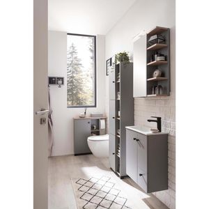 Produktbild für Badregal Schildmeyer Lugo 157368, aus Holz, platingrau