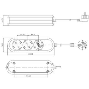 Produktbild für Steckdosenleiste Bachmann Smart 387.272, 5m Kabel