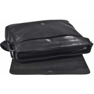 Produktbild für Umhängetasche Greenburry Pure Black 1101-20, Echt Leder