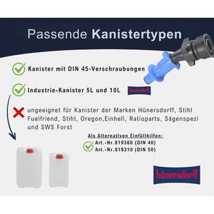 Produktbild für Sicherheits-Einfüllsystem Hünersdorff 819351