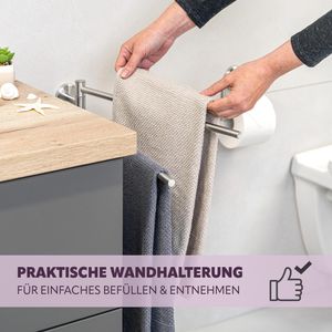 Produktbild für Handtuchhalter Bremermann PIAZZA 9459000, silber